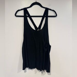 Black We the Free oversized pocket ribbed tank